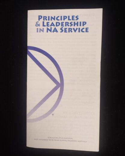 SERVICE PAMPHLET PRINCIPLES AND LEADERSHIP IN NA